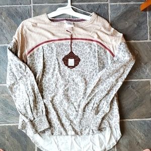 New Knox Rose Grey/JR144FLF Leopard Long Sleeve Sweatshirt